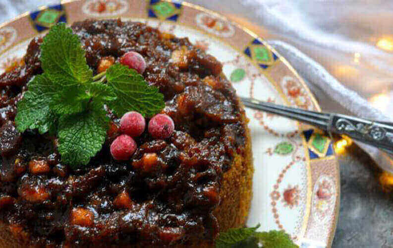 Steamed Saffron Pudding